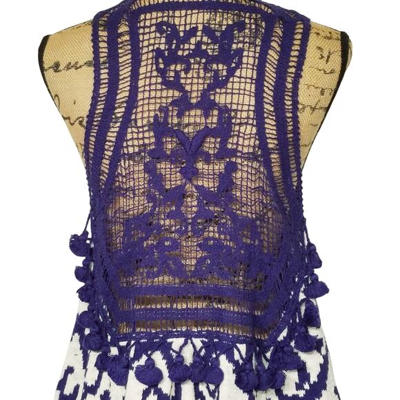 Anthropologie Moth Turson Netted Tassel Vest $98 Size XS/S - Picture 4 of 9